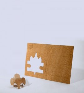 GRUSSKARTE ELEFANT 3D