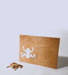 GRUSSKARTE FROSCH 3D