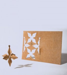 GRUSSKARTE WEIHNACHTSSTERN 3D