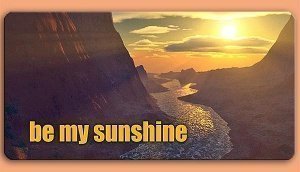 Grafikschild - Berglandschaft im Sommer 