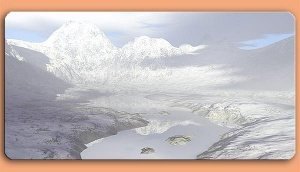 Grafikschild - Berglandschaft im Winter 