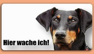 Grafikschild - Dobermann - mit individue