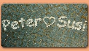 Grafikschild - Herz - mit individuellem 