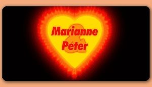 Grafikschild -Herz - mit individuellem W