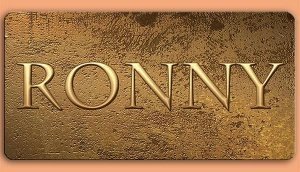 Grafikschild - Name auf Messing - mit in