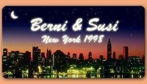 Grafikschild - New York bei Nacht - mit 