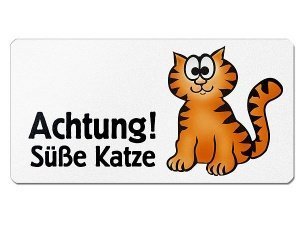 Grafikschild - Süße Katze mit individuel