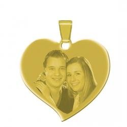 Gravur Anhänger Herz - gold