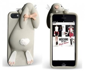 Gray Soft Rabbit Bunny Silicone Back Cov