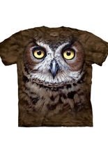 Great Horned Owl Head The Mountain T-Shi