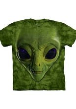 Green Alien Face The Mountain T-Shirt