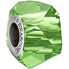 Green Asymmetric Crystal Bead