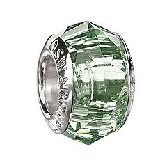 Green Faceted Bead, S