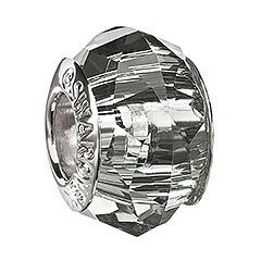 Grey Faceted Bead, L