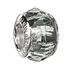 Grey Faceted Bead, S