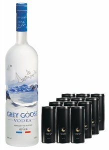 Grey Goose Vodka 1,5 l & Schwarze Dose (