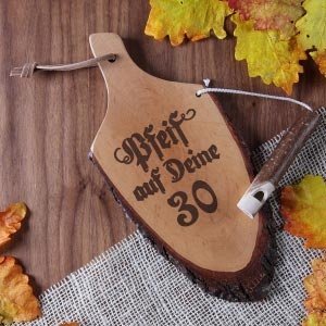 Griffrinde aus Holz mit Pfeife: *Pfeif a