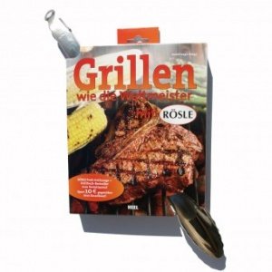 Grill-Set Gourmetzange mit Grillbuch