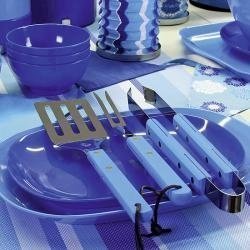 Grillbesteck Set picnic blau