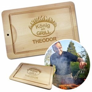 Grillmeister - graviertes Schneidebrett
