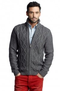 Grobstrickjacke aus Woll-Mix