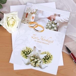 Große Hochzeitskarte im klassischen Desi