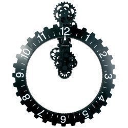 Große Wanduhr Big Hour Wheel Clock mit 55 cm Durchmesser