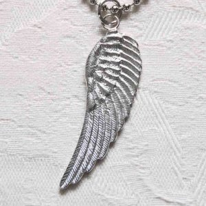 Großer Anhänger -Engelsflügel-, silber, 