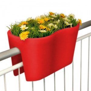 Großer Geländertopf, rot