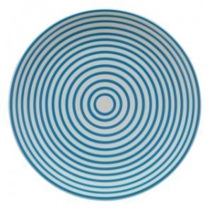 Großer Teller, blaue Streifen