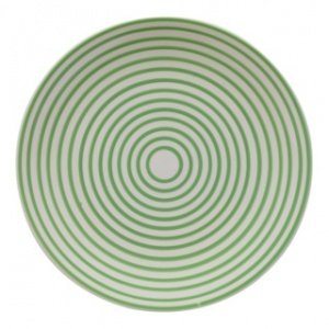 Großer Teller, grüne Streifen