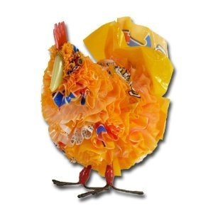 Großes Deko-Huhn aus Chipstüte