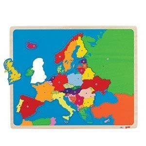 Großes Einsteck-Puzzle ´Europa´ aus Holz