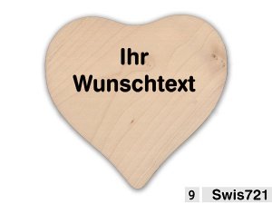 Großes Holzschild in Herzform 24x24x1,4 