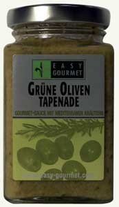 Grüne Oliven-Tapenade mit mediterranen K