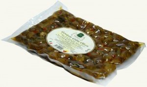 Grüne Oliven gewürzt, 500g