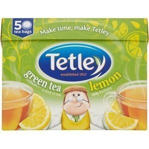 Grüner Tee mit Zitrone, Tetley 50 Beutel