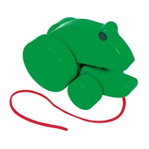 Grünes Nachziehtier Frosch Willi von Mer