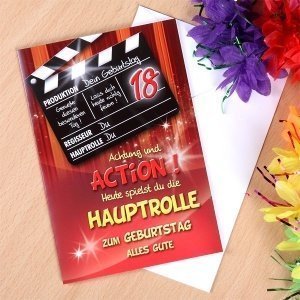 Gru??karte *Hauptrolle zum 18. Geburtsta