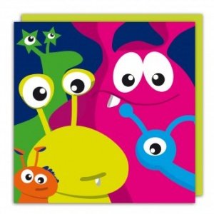 Gru?karte Litte Monster Family