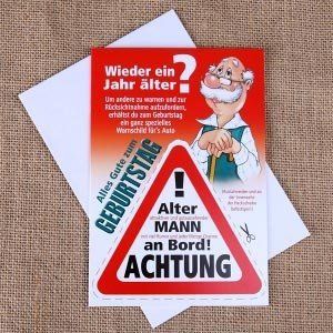 Grußkarte - Alter Mann an Bord *