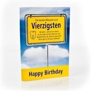 Grußkarte zum 40.Geburtsag mit Ortsschil