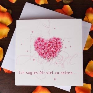 Grußkarte zum selbst Besprechen: Rosenhe