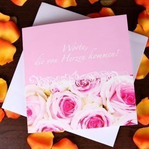 Grußkarte zum selbst Besprechen: Worte v