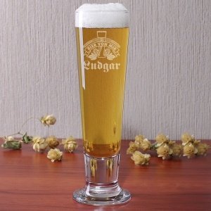 graviertes Pilsglas von Leonardo mit Wun