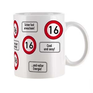 gro??e Kaffeetasse zum 16.Geburtstag mit