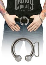 Gürtelschnalle Piercingring silber
