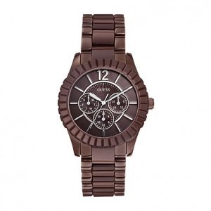 Guess Damenuhr Facet Braun W0028L2