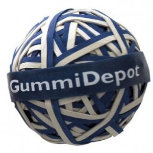 Gummidepot blau - weiss 2011555