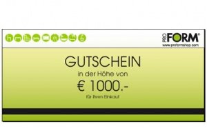Gutschein im Wert von €1000